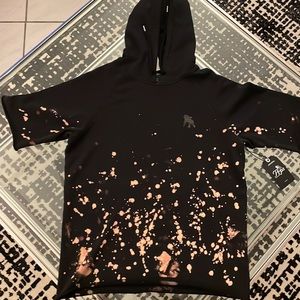 PRPS Short Sleeves Abstract Tye Dye Hoodie